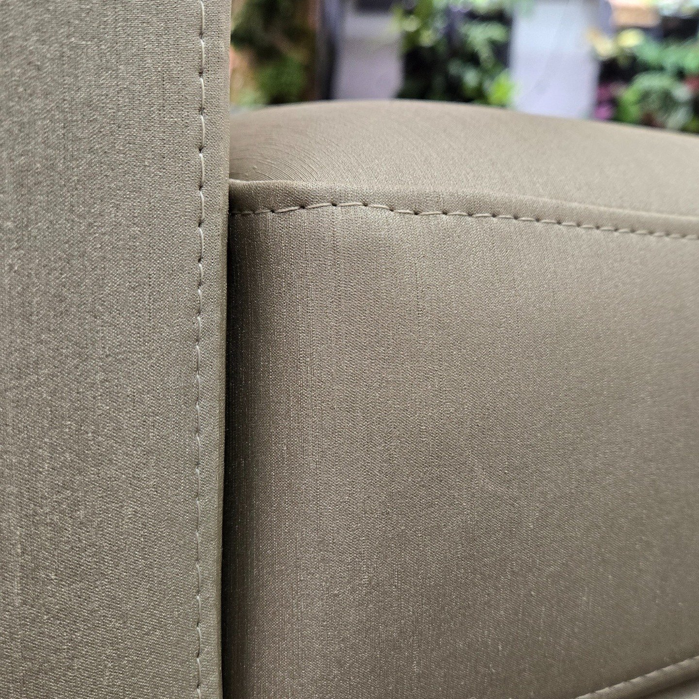 Believe it or not this is faux leather - Fire Rated vinyl, manufactured to look like silk. We have vinyls that look like linen as well as different leather mimics from ostrich to antique leather. All with over 200,000 double rub ratings to last and l