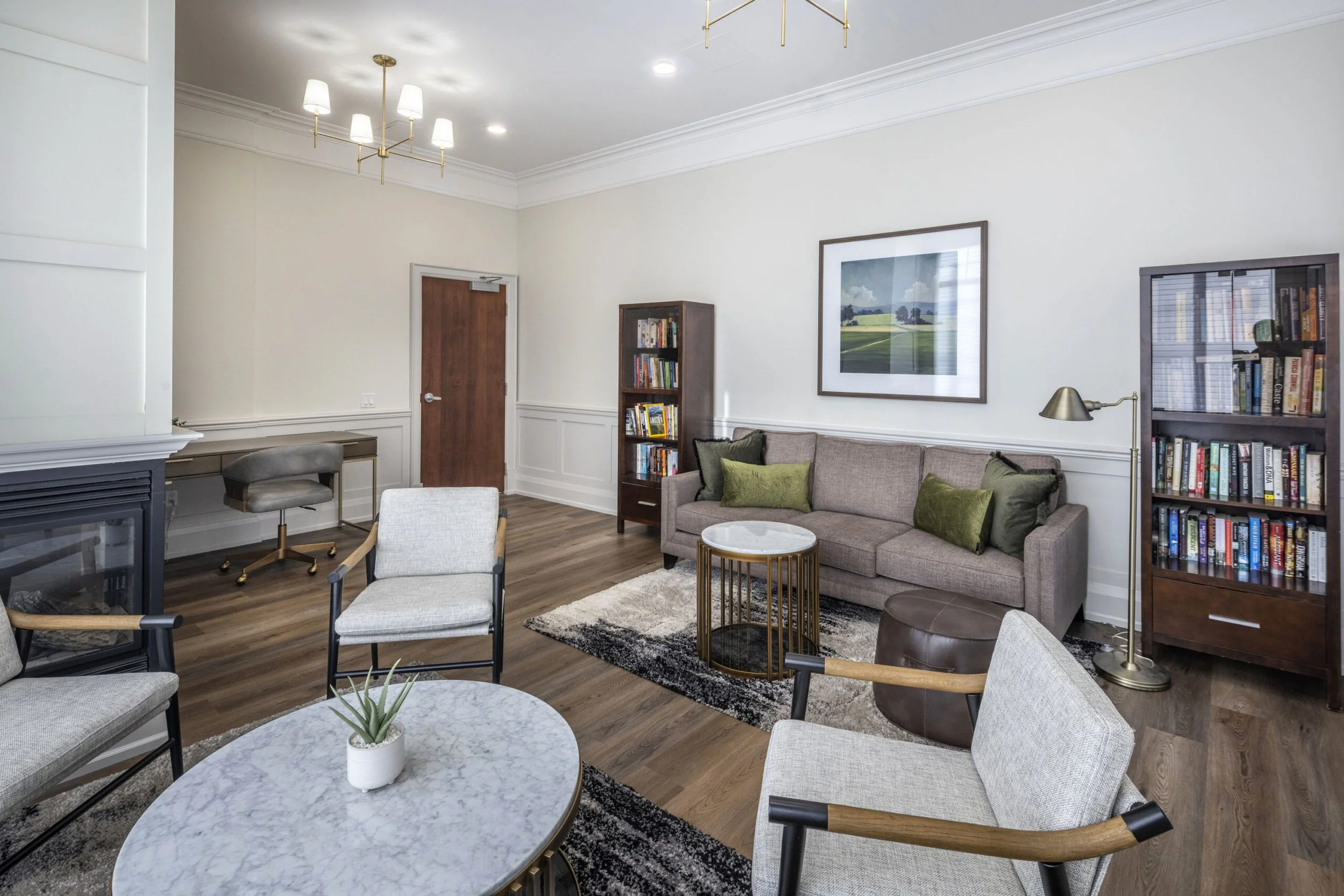 Etobicoke Condo Library Furniture and Decor
