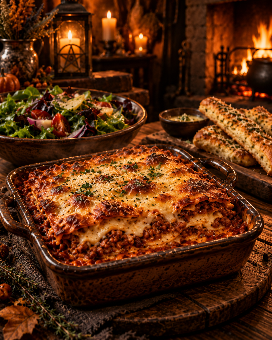 Candlelit Rustic Lasagna Feast.png