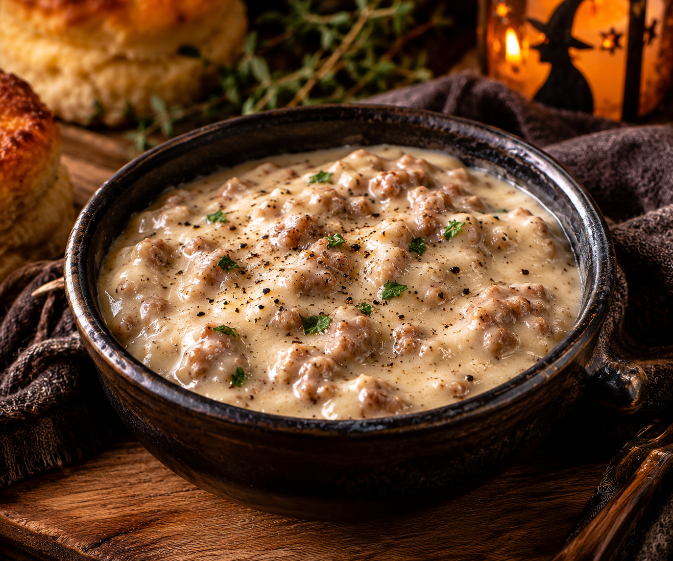 Rustic Sausage Gravy by Candlelight.png