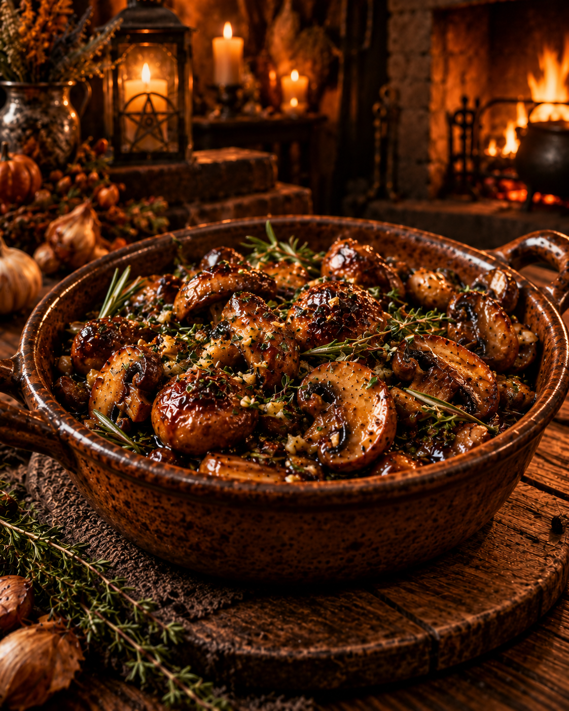 Candlelit Glazed Mushrooms by the Hearth.png
