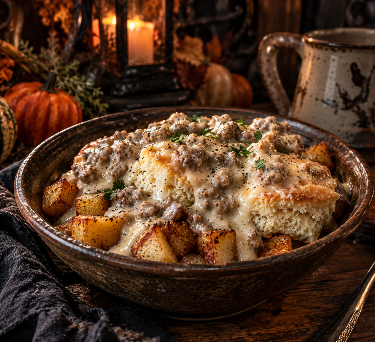 Cozy Autumn Biscuits and Gravy Bowl.png