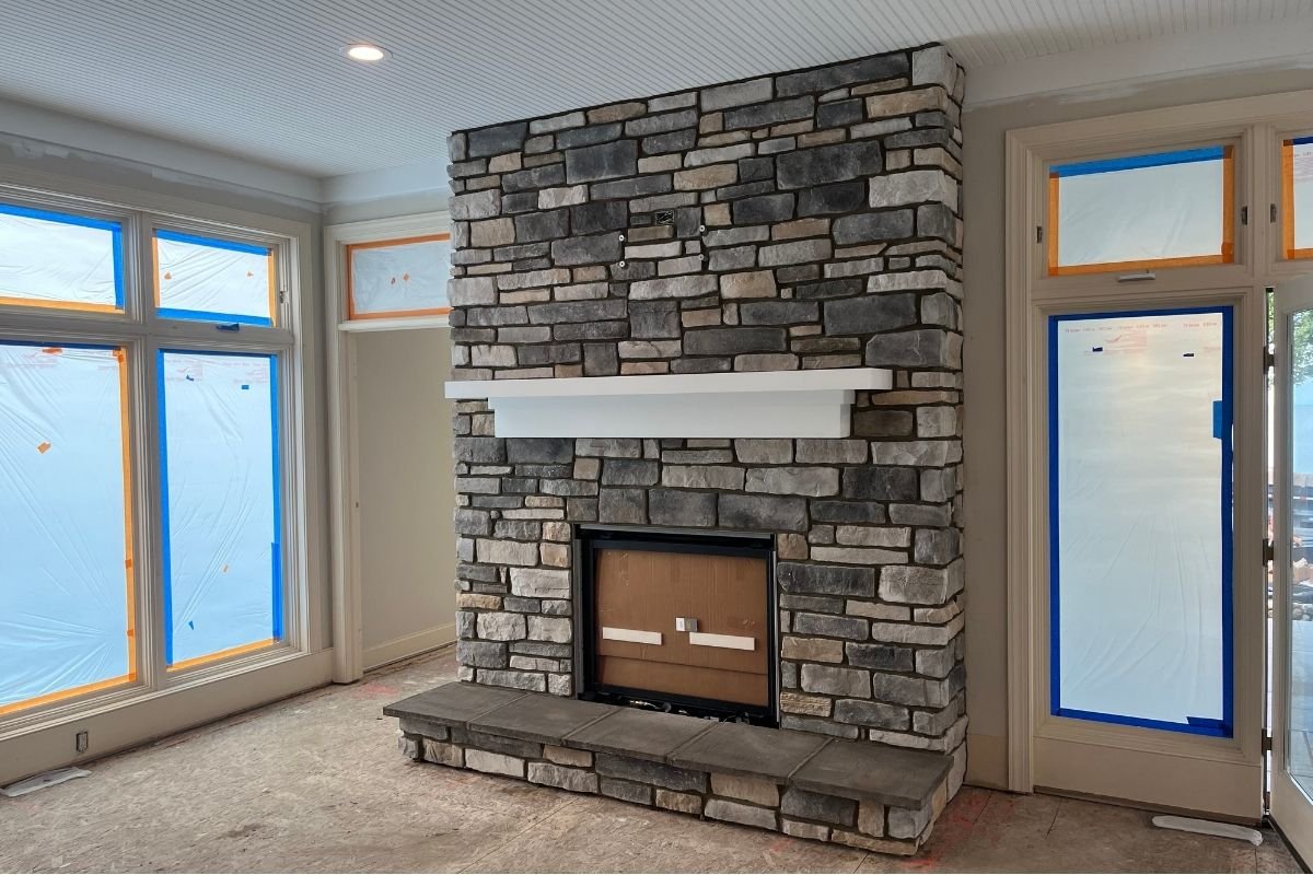 Fireplace with Stone