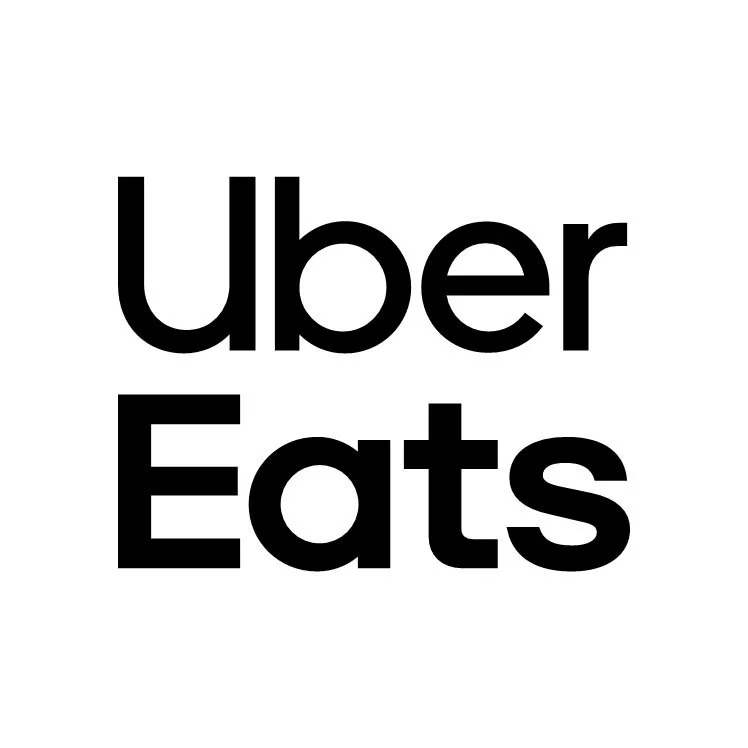 Uber Eats logo with black text on a white background.