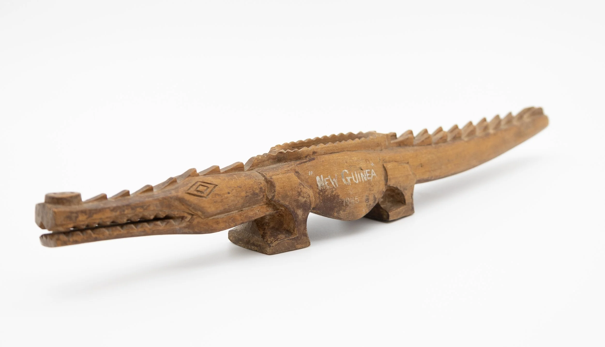 New Guinea carved wooden Crocodile