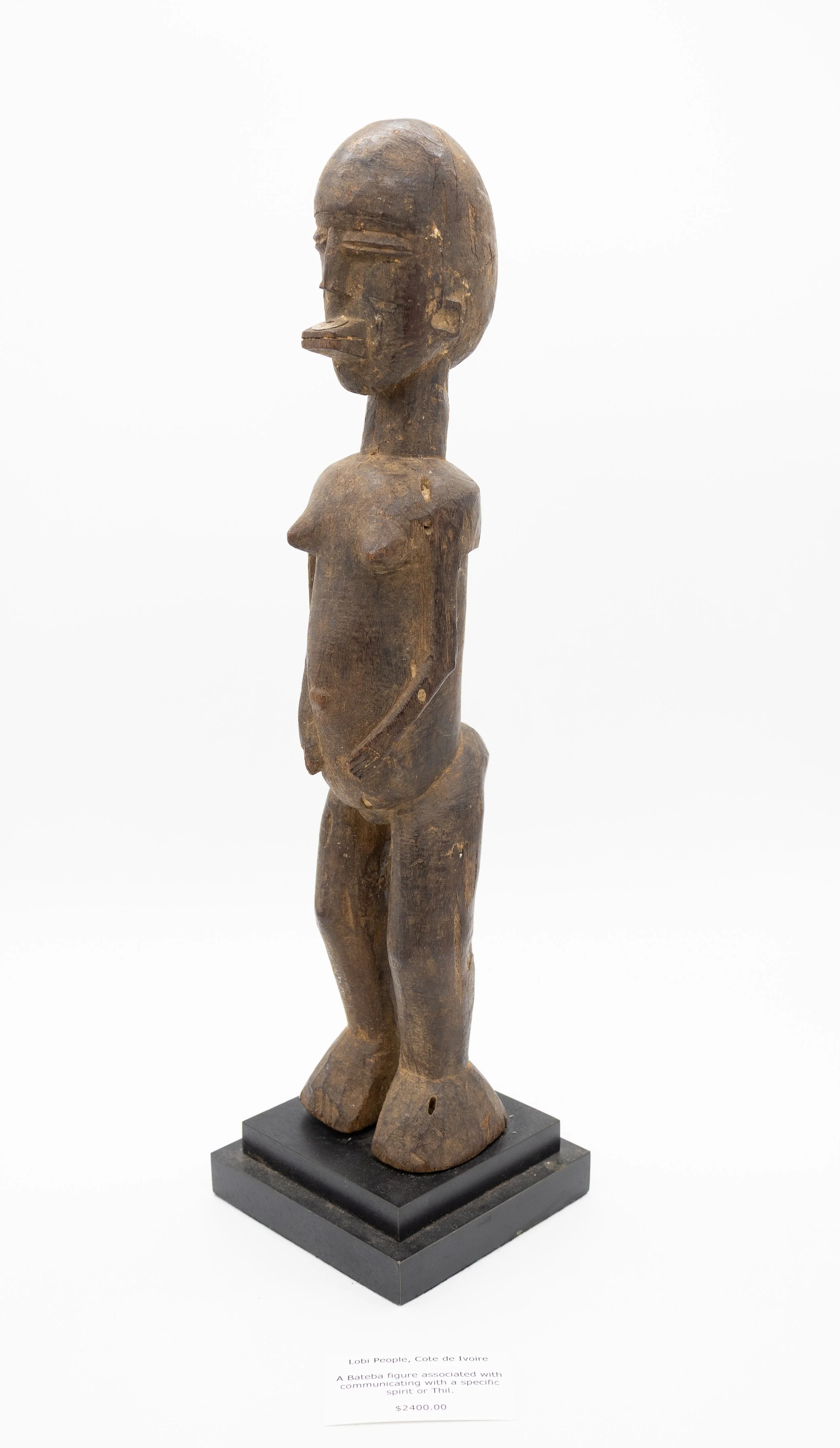 West African (Cote d'Ivoire) carved standing figure