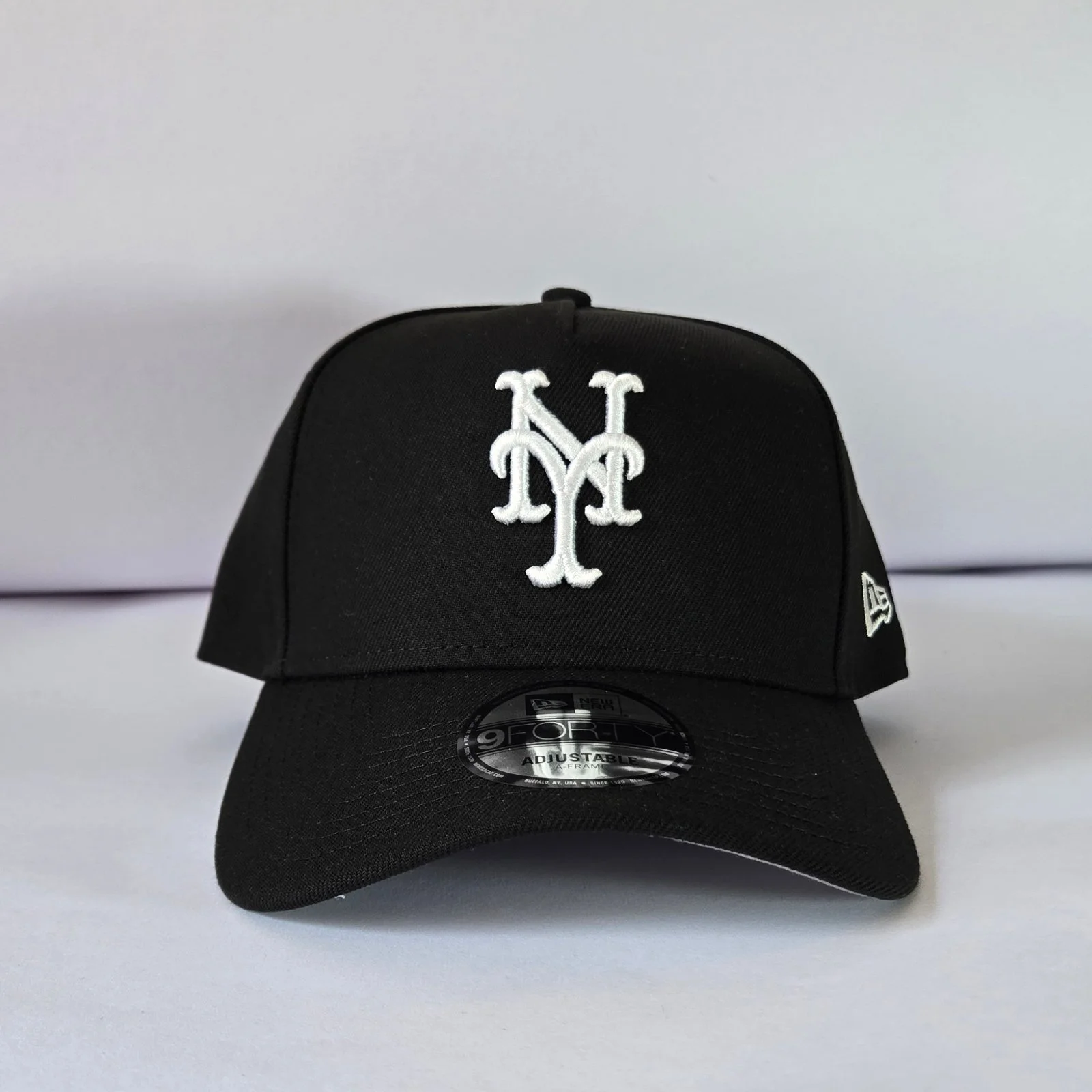 Mets Black & White New Era 9Forty A-Frame