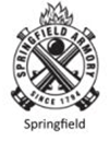 Springfield Armory logo with crossed rifles and text