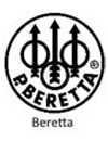 Beretta logo featuring three flames above a circle with 'BERETTA' name.
