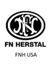 Logo of FN Herstal with text 'FNH USA'