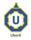 Uberti logo featuring a stylized 'U' inside a gear shape