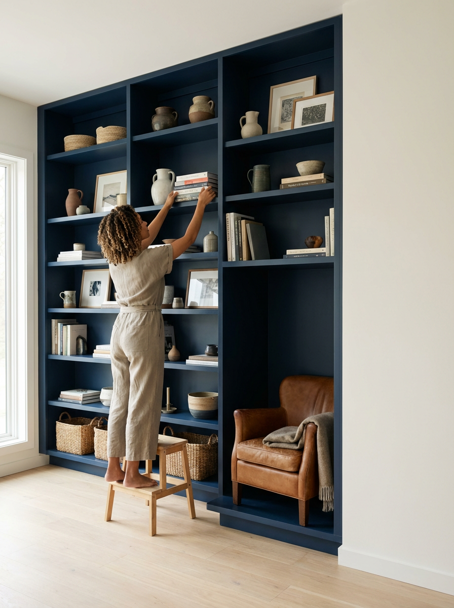 Custom Built-In Bookshelves