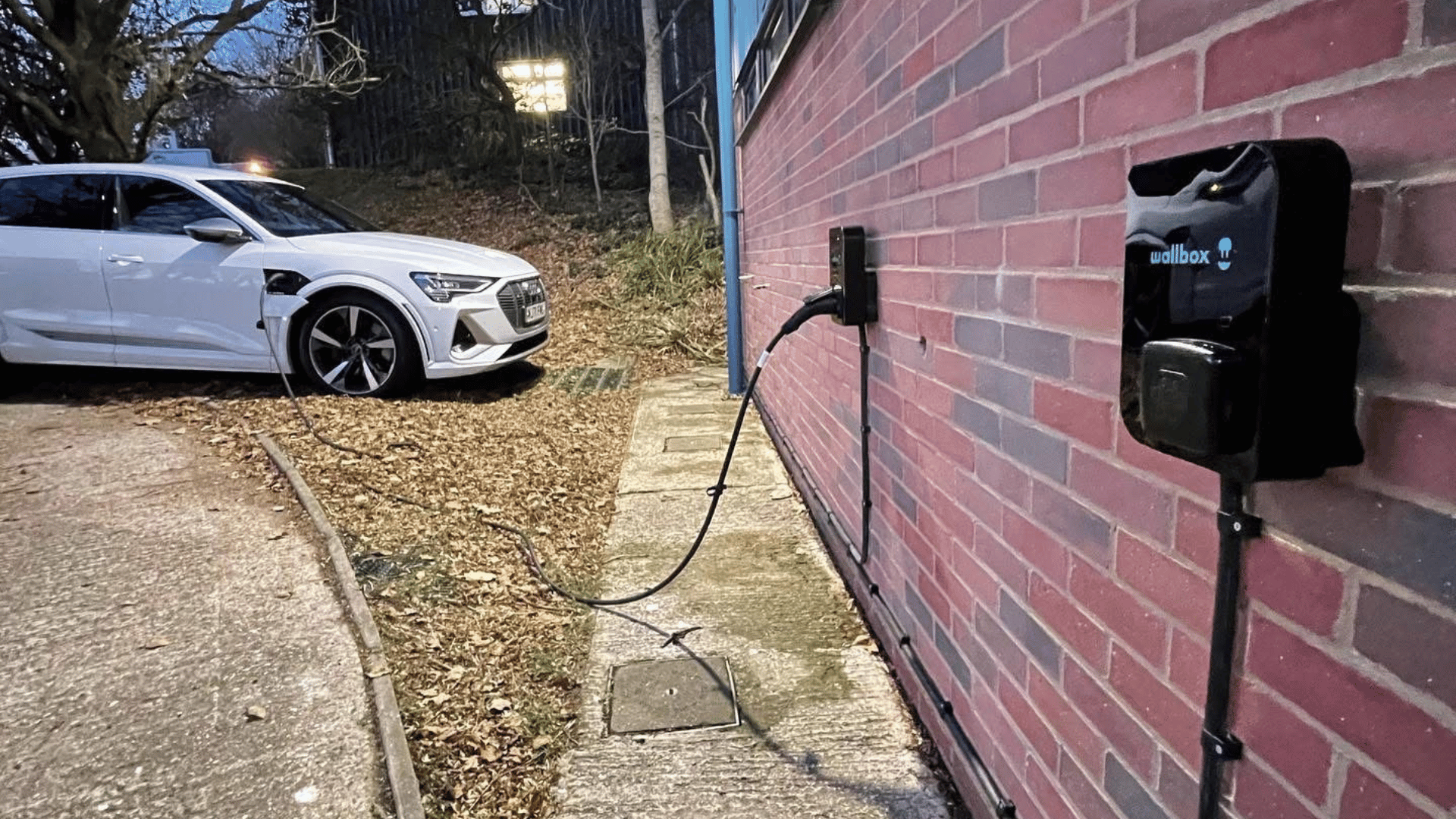 Car being charged with car charger