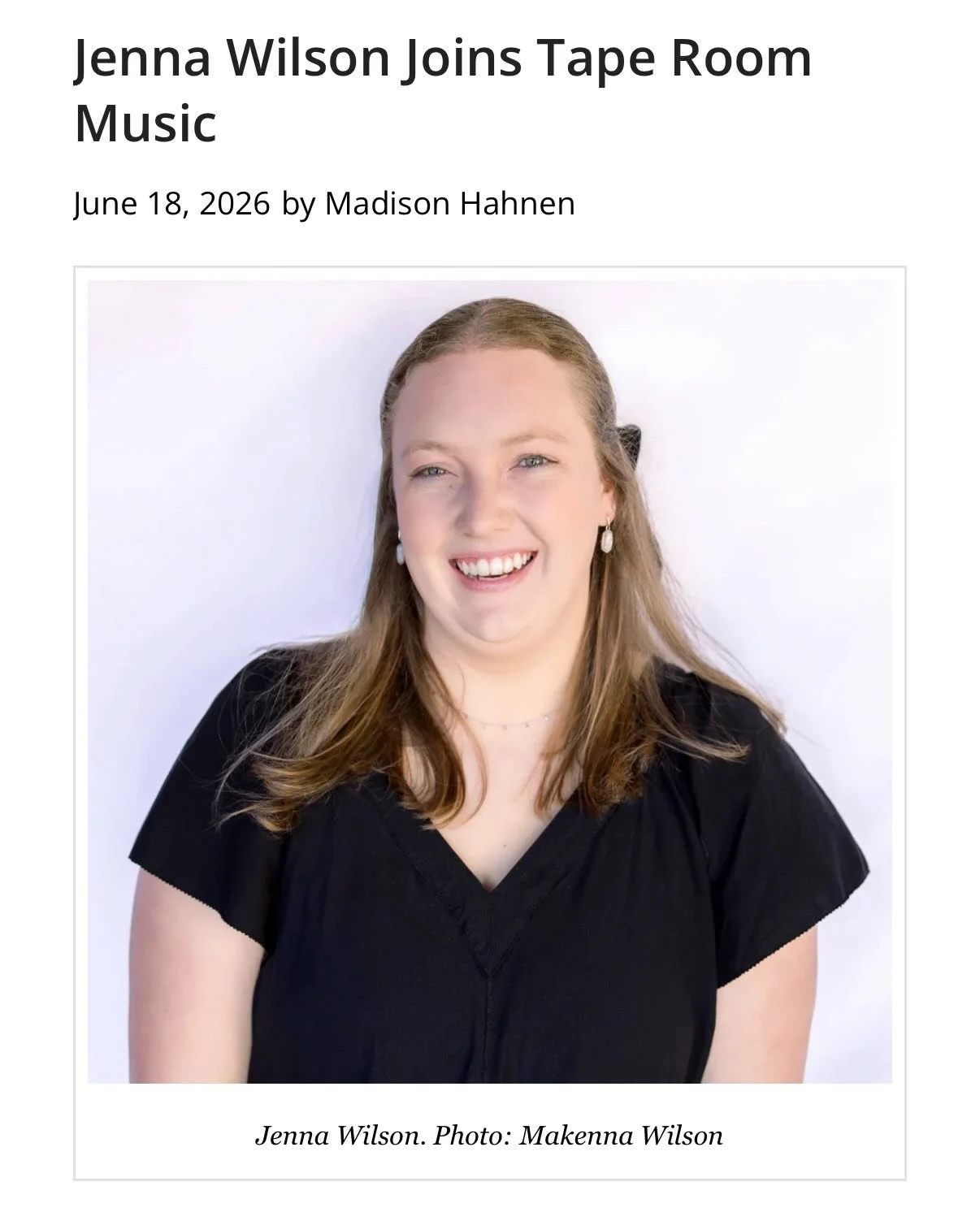 Welcome to the team, @jennawilson210!