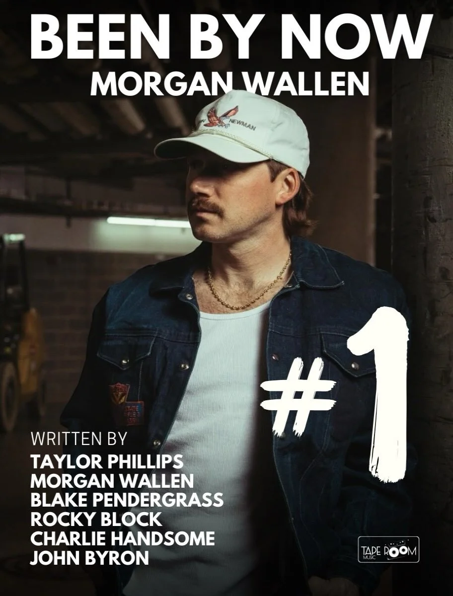 Congrats to #TaylorPhillips and this crew for landing the top spot on country radio this week with @morganwallen&rsquo;s &ldquo;Been By Now&rdquo; 🚀🚀🚀