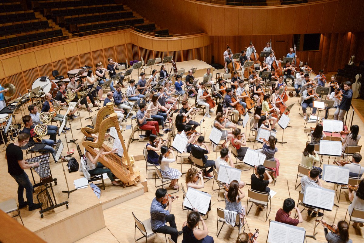 Pacific Music Festival, Sapporo, Japan, orchestra rehearsal