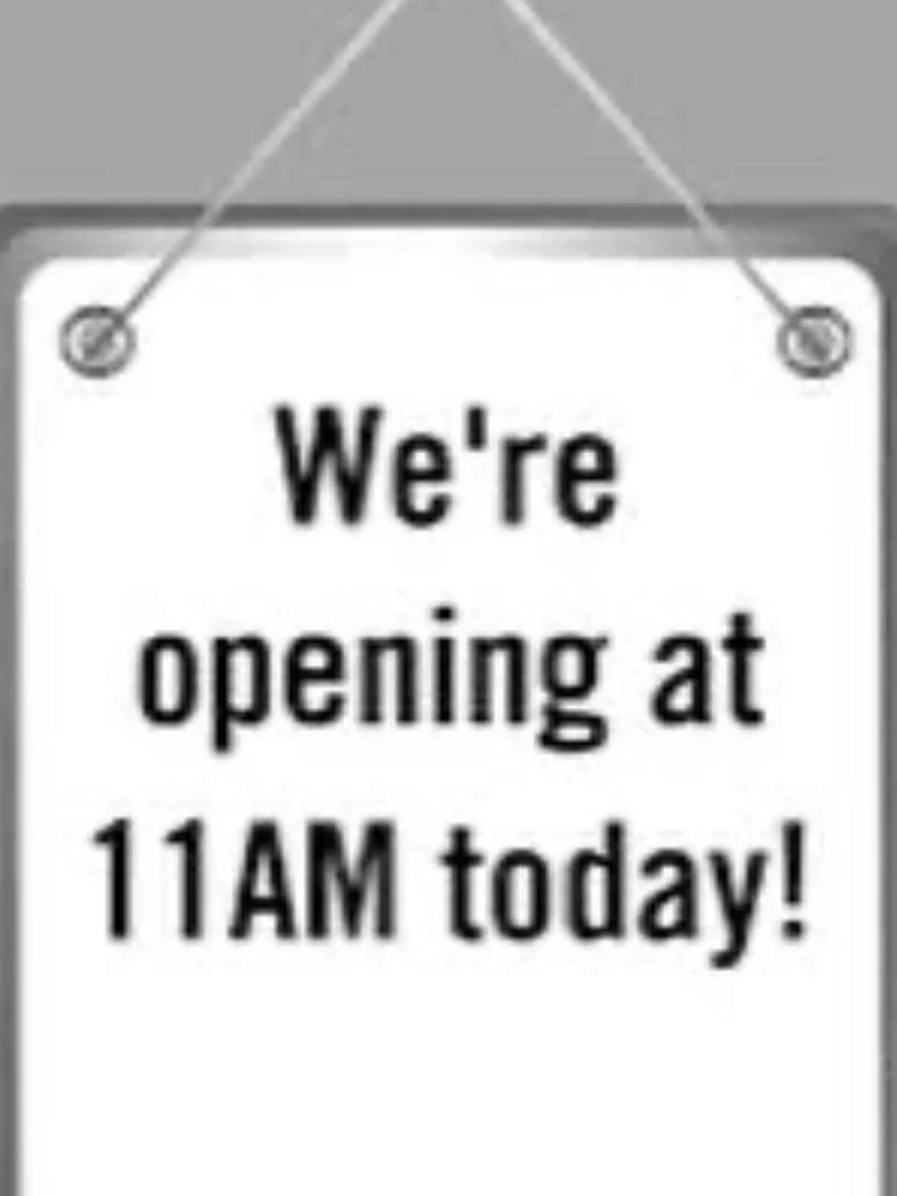 📢 We&rsquo;ll be opening at 11 AM  Wednesday, September 2nd!

Thank you for your continued support, patience, and understanding as we work through these growing pains. ❤️

We truly appreciate each and every one of you! See you at 11!  We will be ope