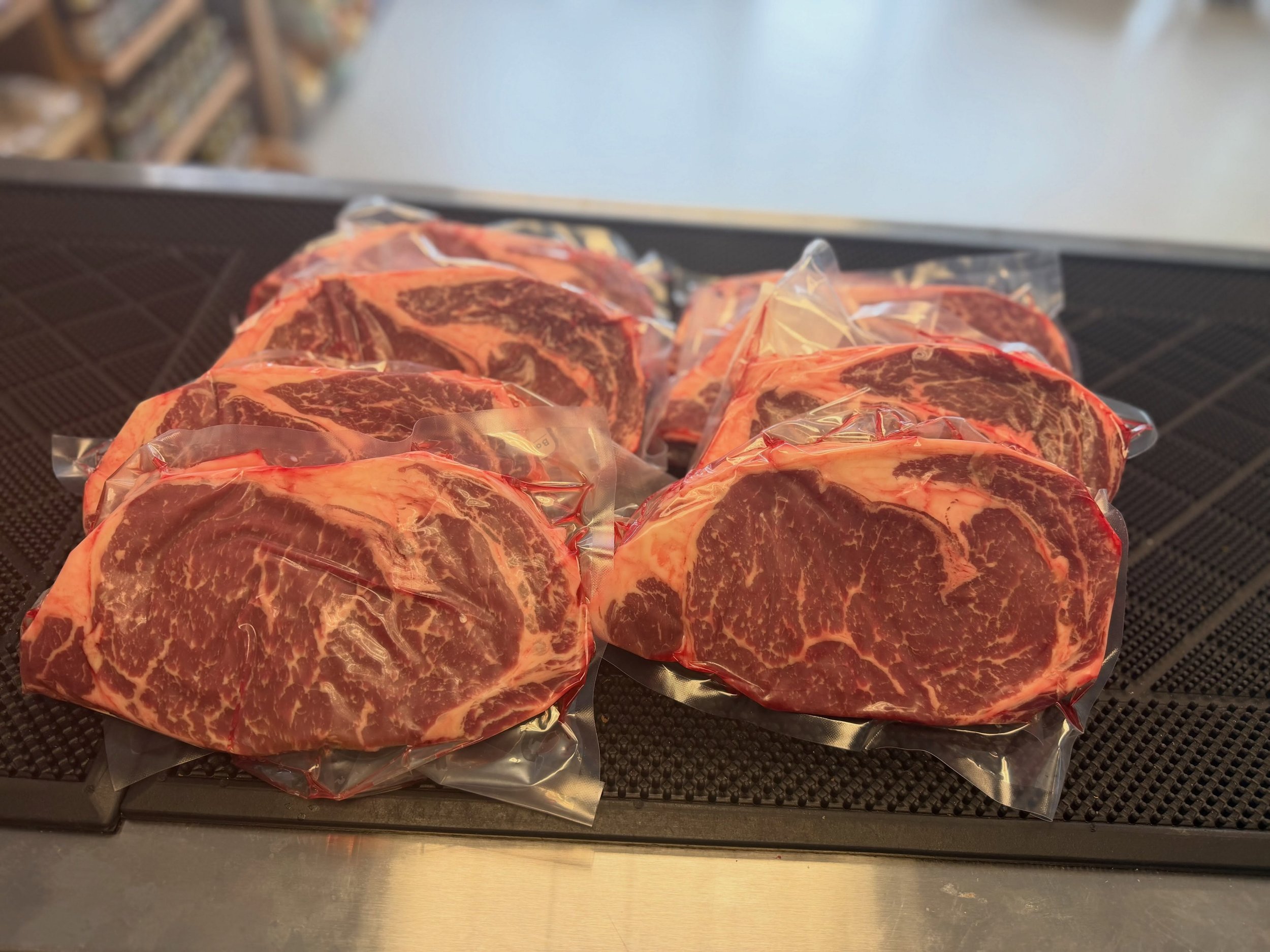🥩🔥 RIBEYE LOVERS, THIS ONE&rsquo;S FOR YOU! 🔥🥩

Look at this MARBLING! 😍🤤 That beautiful Prime Certified Black Angus Ribeye is calling your name!

💥 JUST $32.99/LB! 💥

While supplies last, stop by Mom and Pops Butcher Shop and grab yours befo