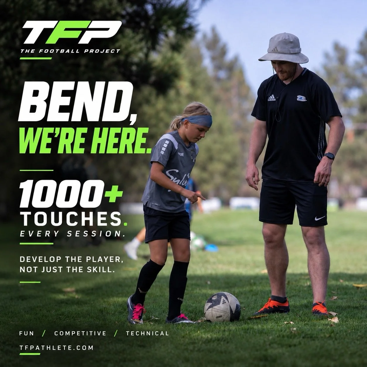 BEND, WE ARE HERE! ⚽️🔥

And so excited to be offering technical training classes! This foundational skills are setting up athletes for success. Offering a promo on our site right now, monthly membership for $189 for unlimited hour long classes. 

So