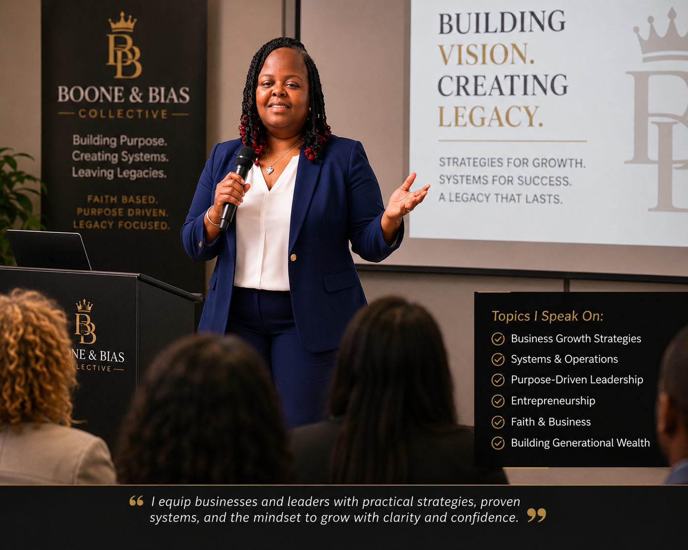 Boone & Bias speaking engagement and workshop