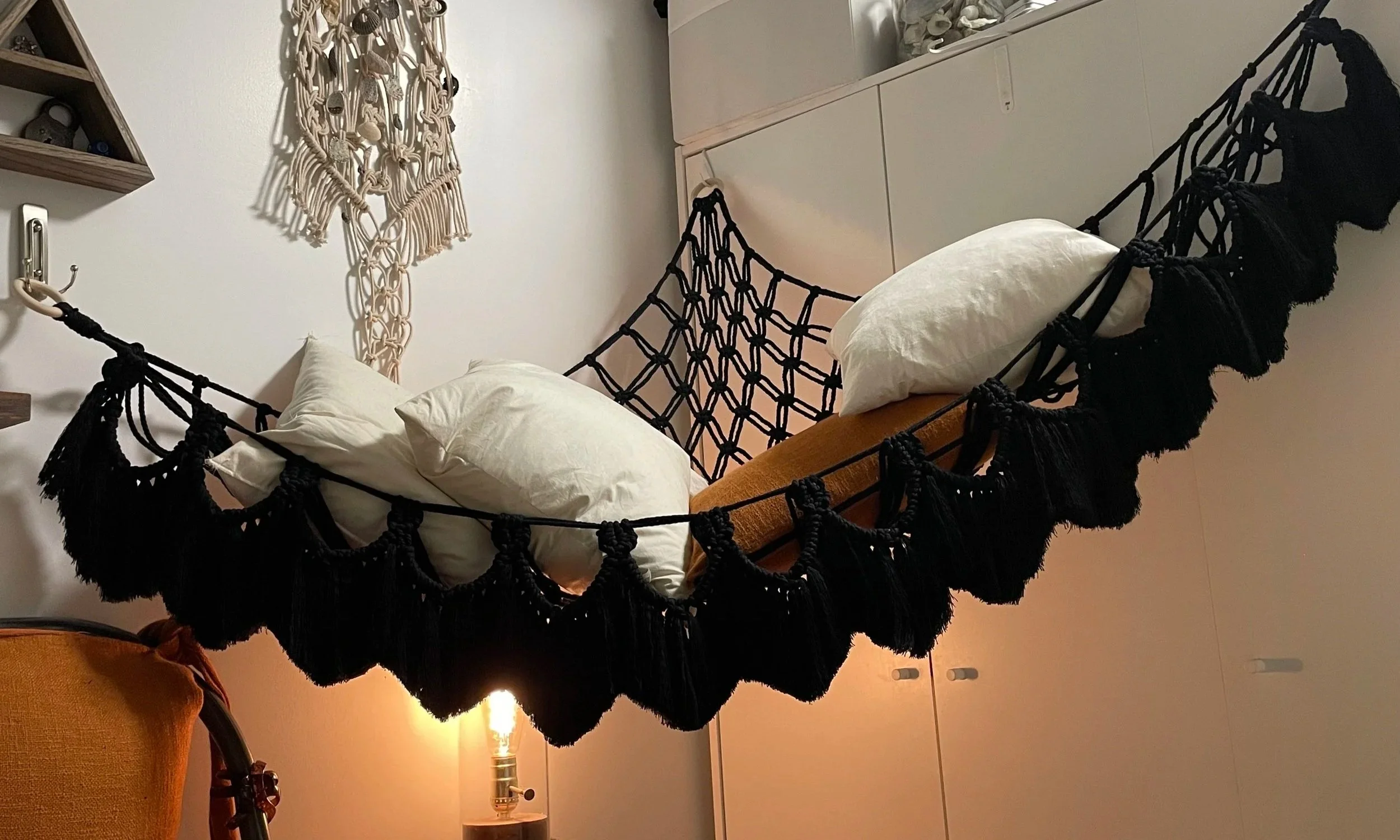 Stuffed animal hammock commissioned y a friend