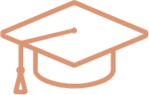 Icon of a graduation cap with a tassel