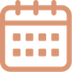 Icon of a calendar with a grid of squares representing days