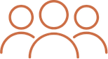 Icon of three people representing a group or team