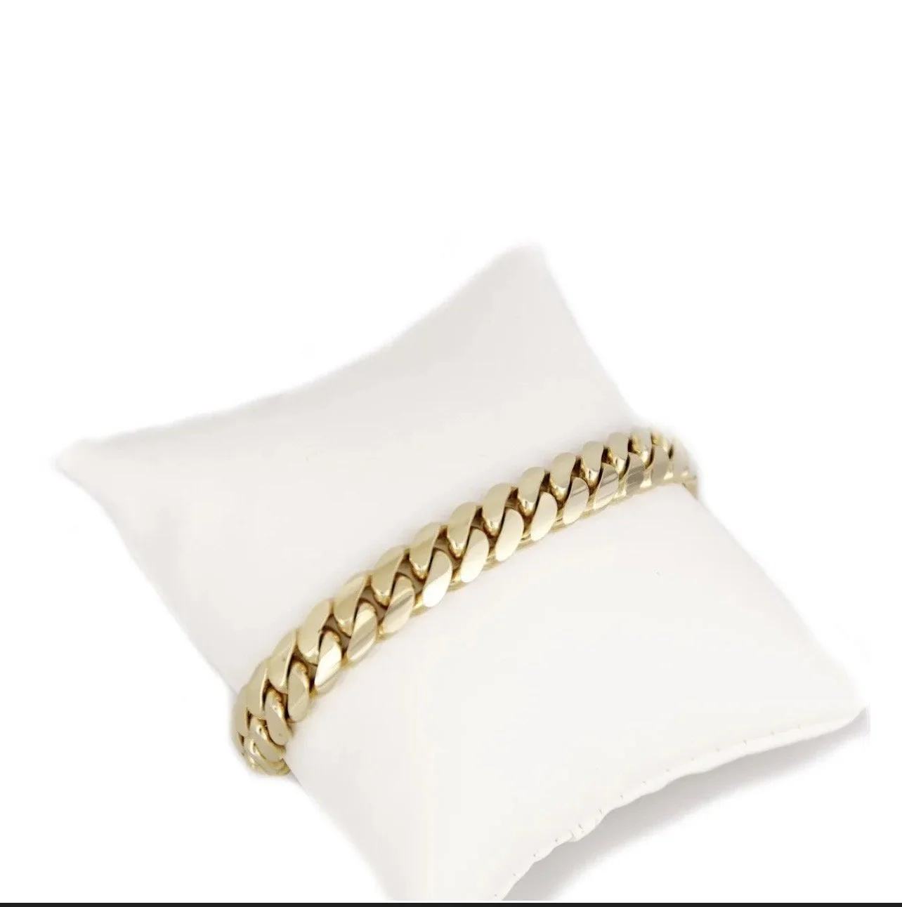 Pulsera de eslabones cubanos de 10 quilates (15 mm-23 mm)