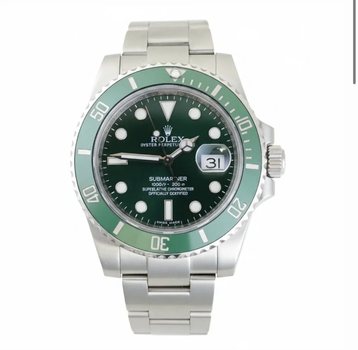Rolex Submariner Hulk - Green Dial 40mm 116610 - Pre-Owned