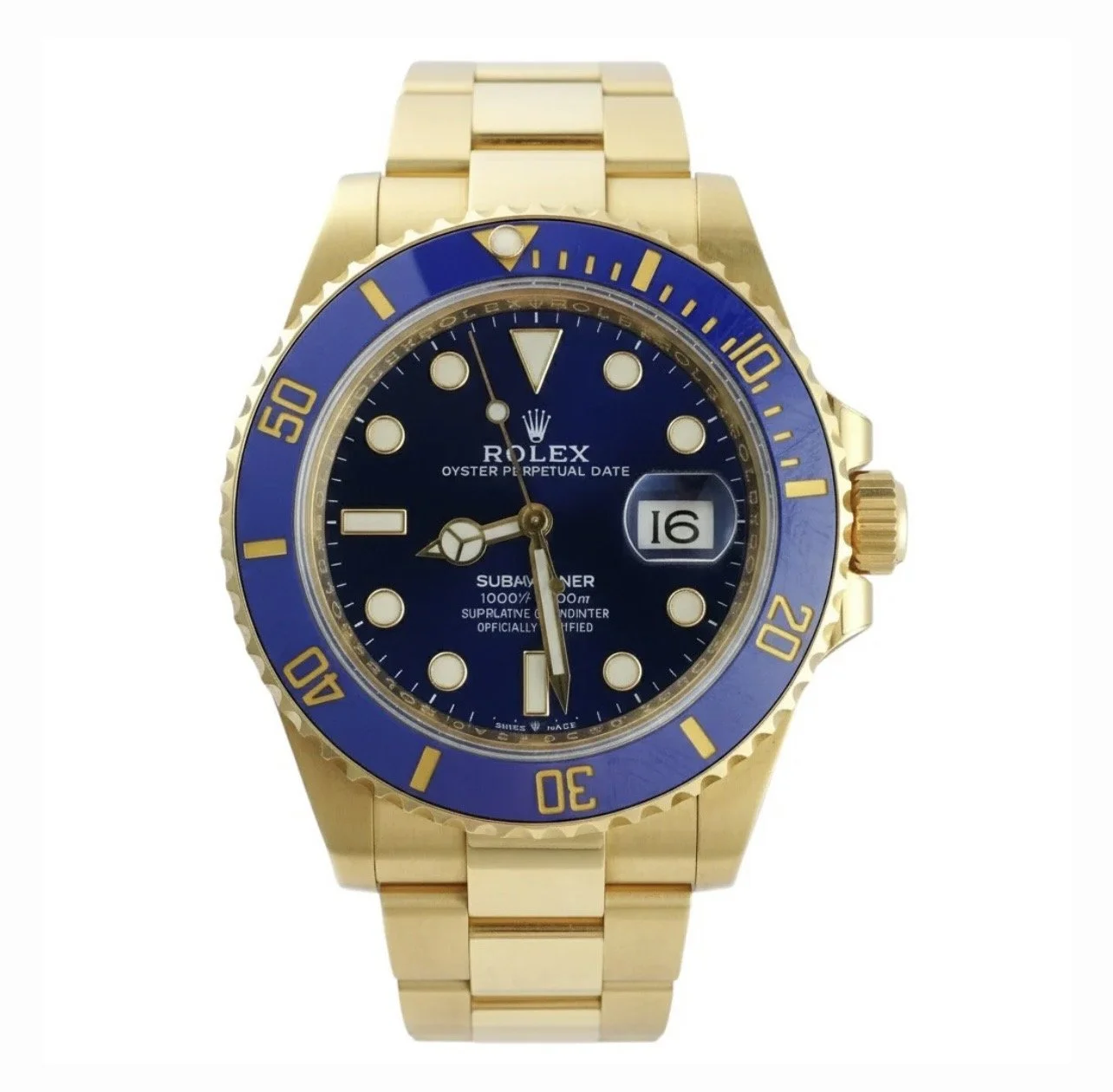 Rolex Submariner Date Blue Dial Gold 41mm 126618 - Pre-Owned