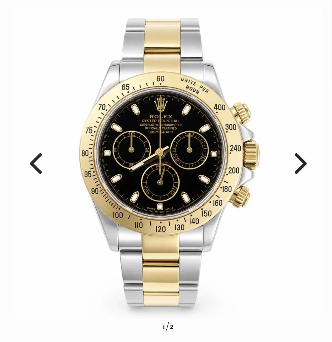 Rolex Daytona Black Face Two-Tone 40mm 116523 - Pre-Owned