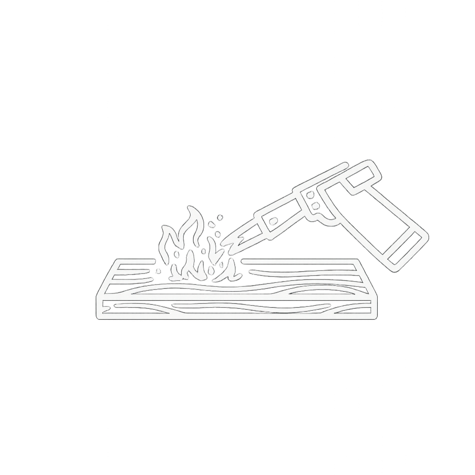 Illustration of shou sugi ban wood