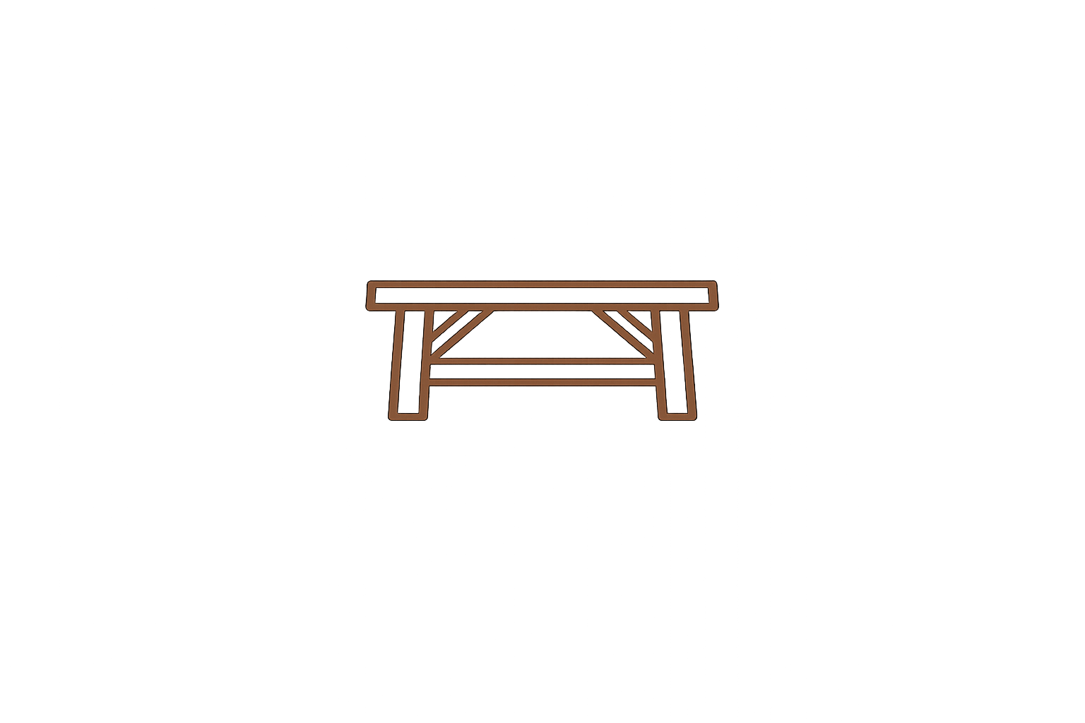 Illustration of farmhouse table