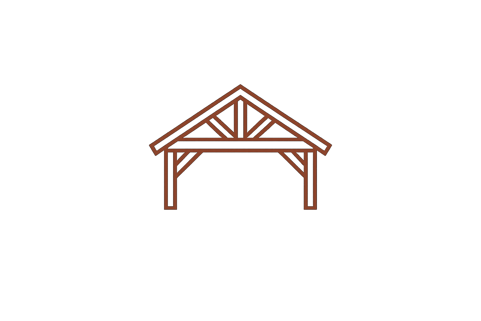 Illustration of a timber frame house
