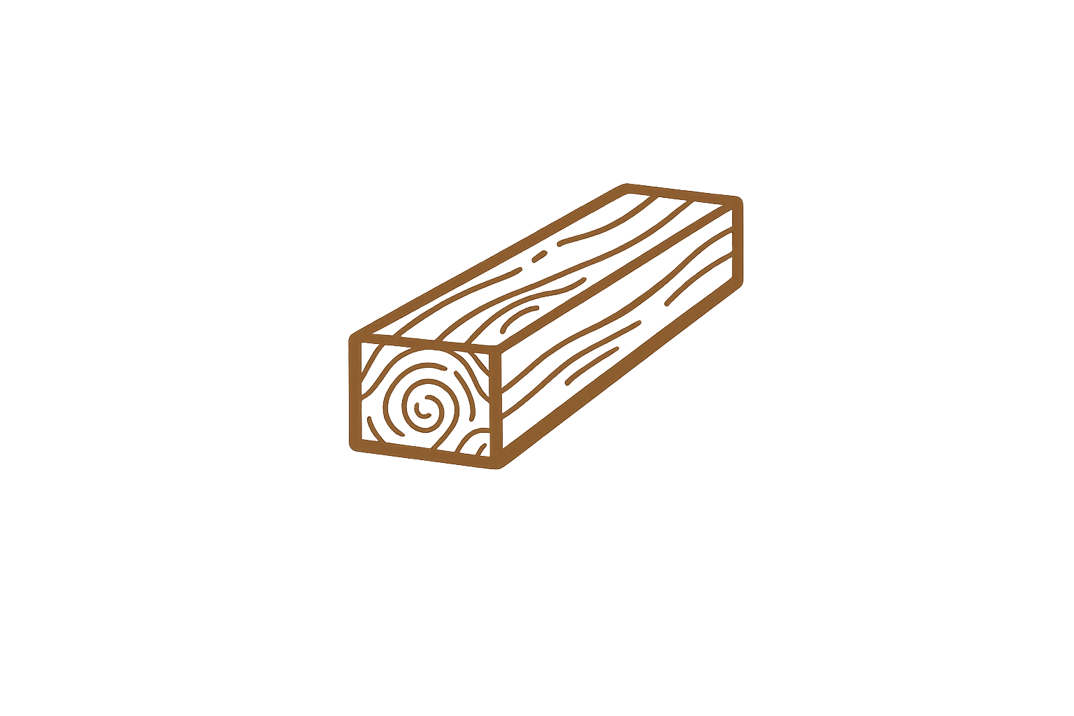 Illustration of a wooden timber