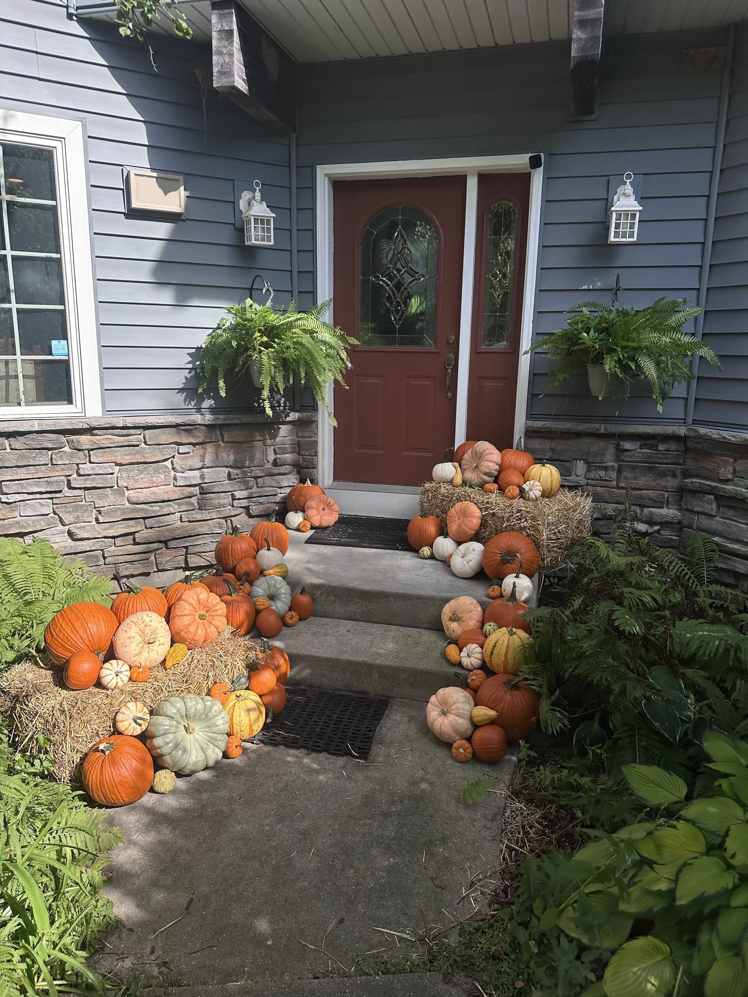 Fall Porch Pumpkins in Fitchburg WI