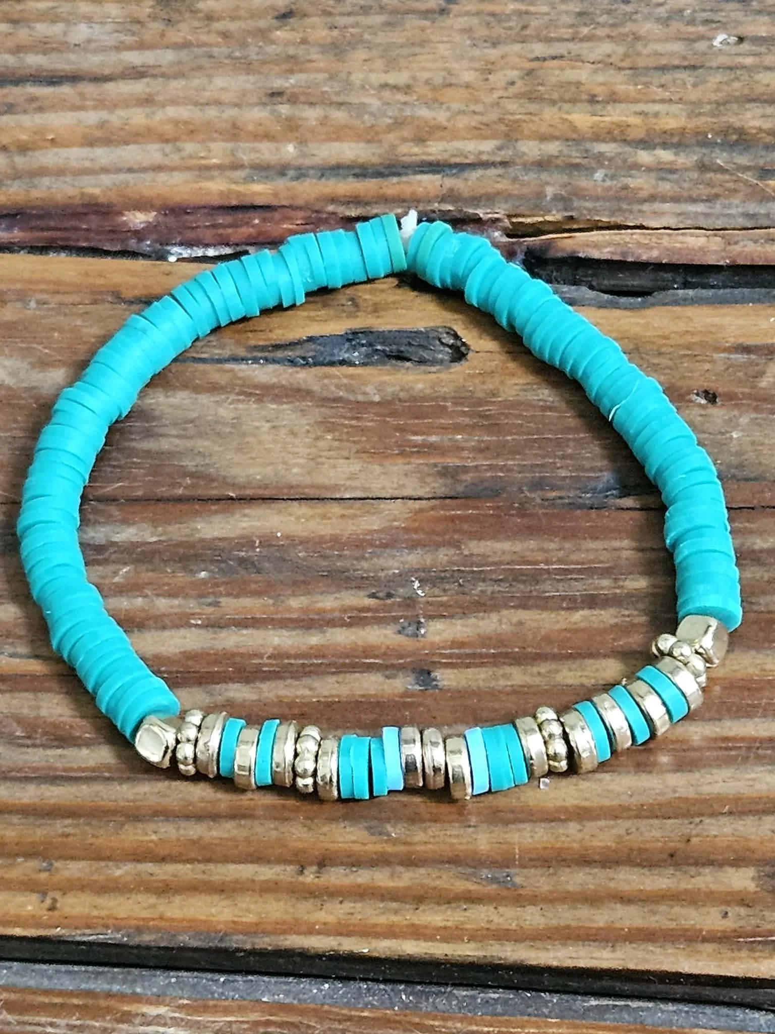 Turquoise & Gold-Tone Bracelet