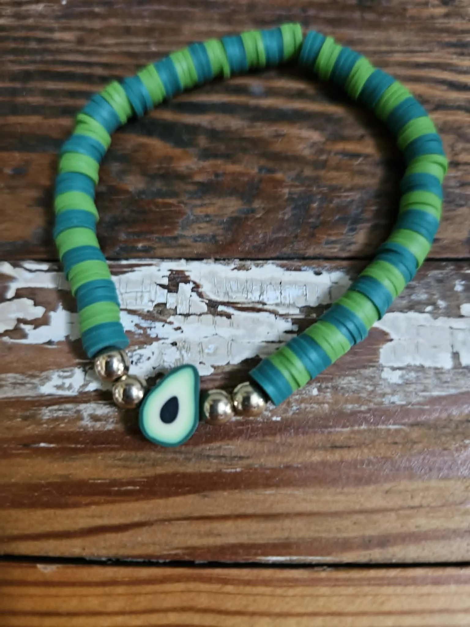 Avocado Delight Beaded Bracelet