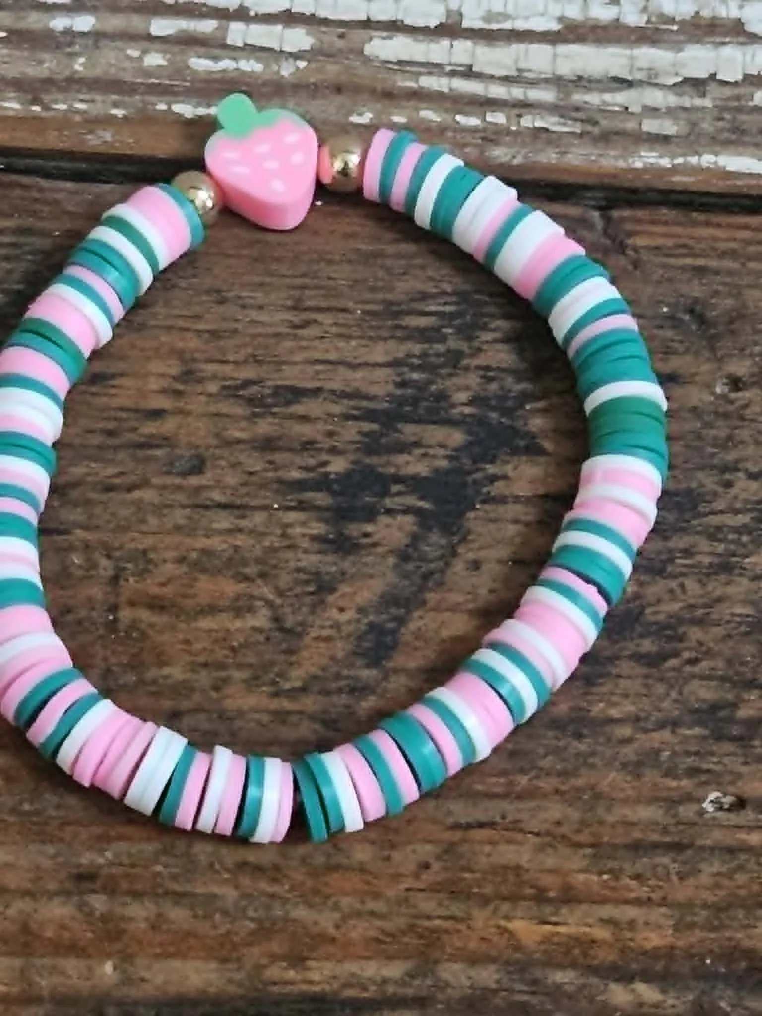 sweet Strawberry Charm Bracelet