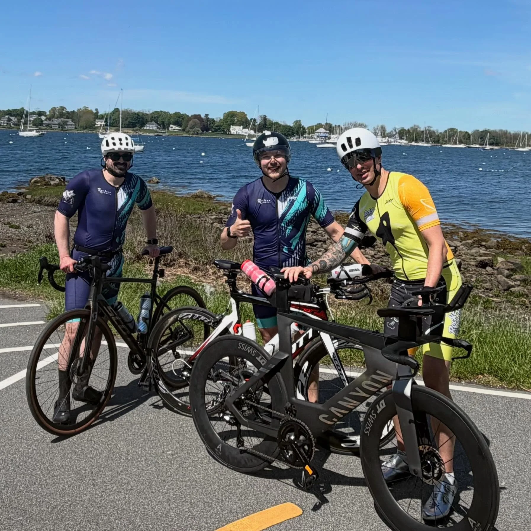Rocket Rabbits Mark, Ted and Mike getting a solid 30-mile ride for Brick Day!