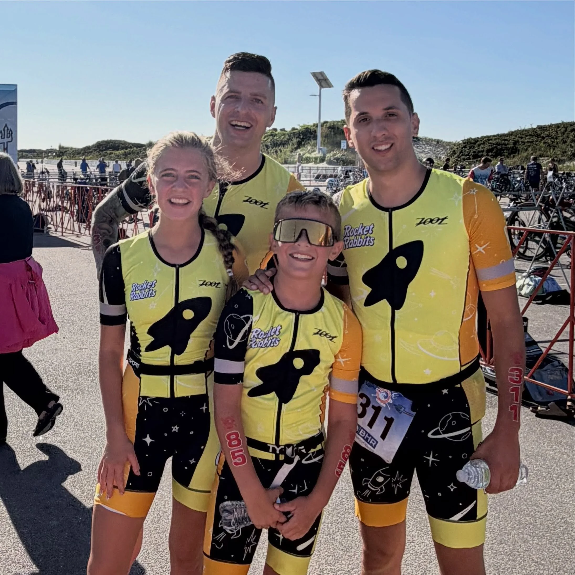 Rocket Rabbits smashed the Second Beach Sprint Triathlon in Newport RI 2026!