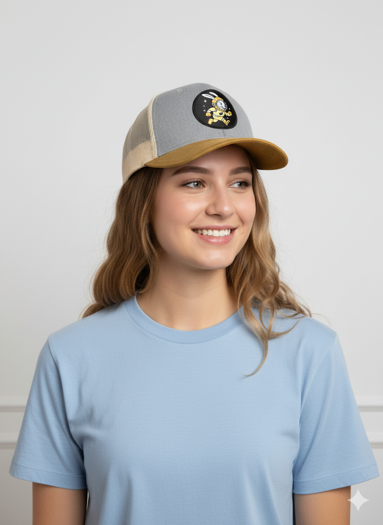 Patched Logo Mesh Trucker Hat