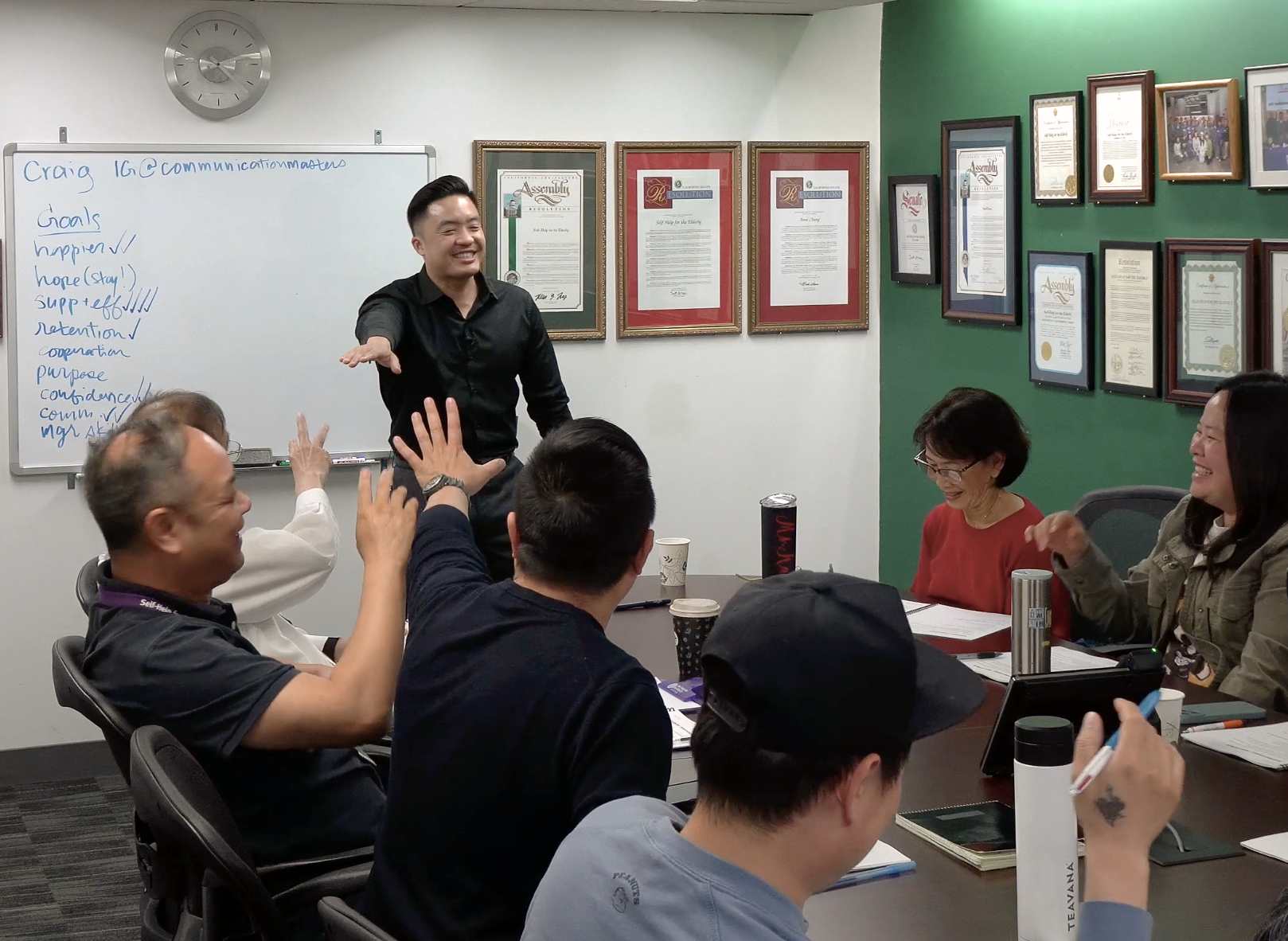 Communication Masters facilitator Craig Chee leading an interactive team training session