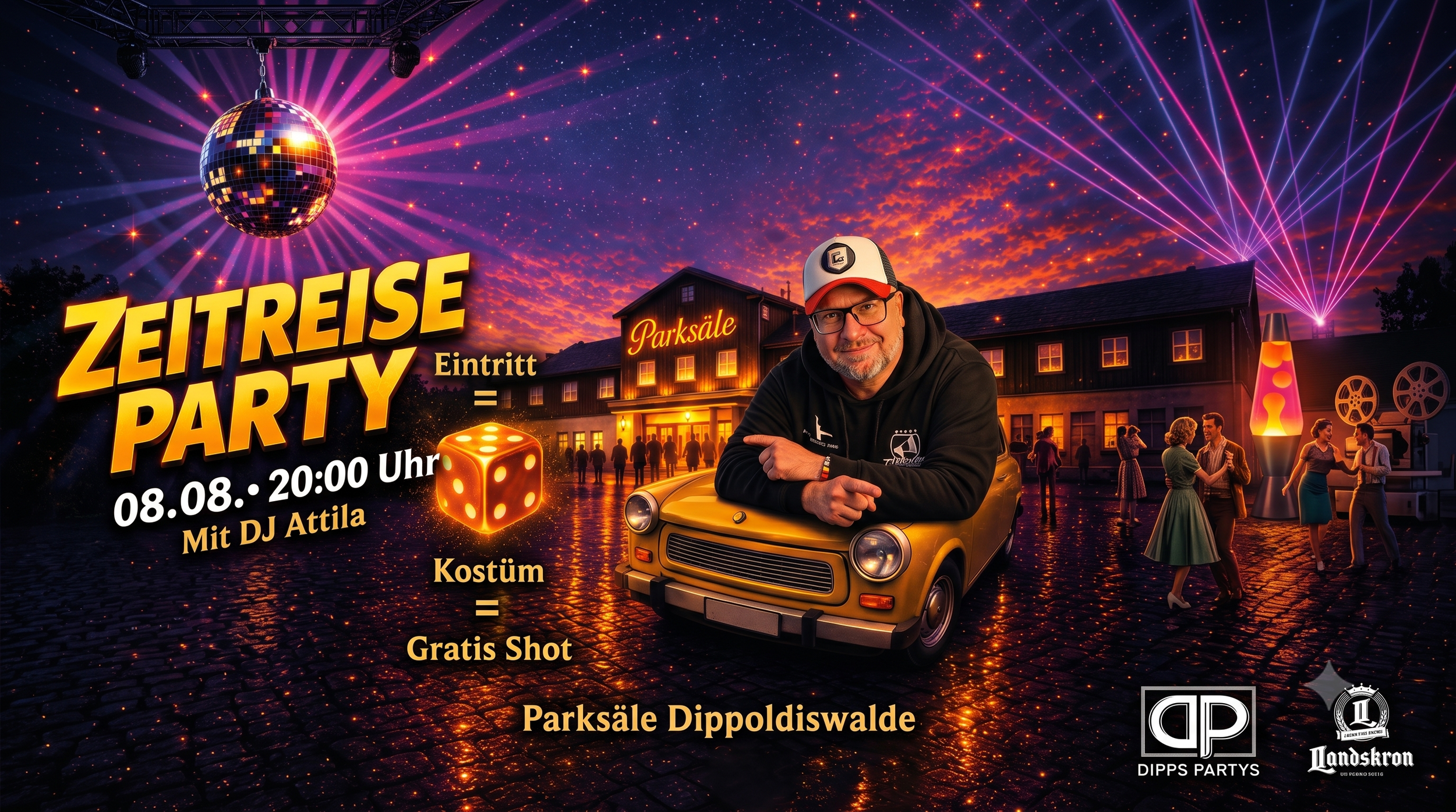 Zeitreise -Party