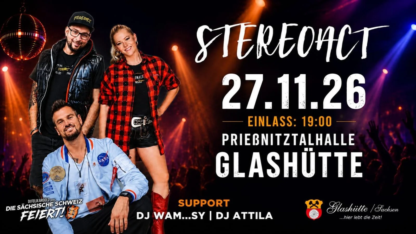 Stereoact i Glashütte mit DJ Attila