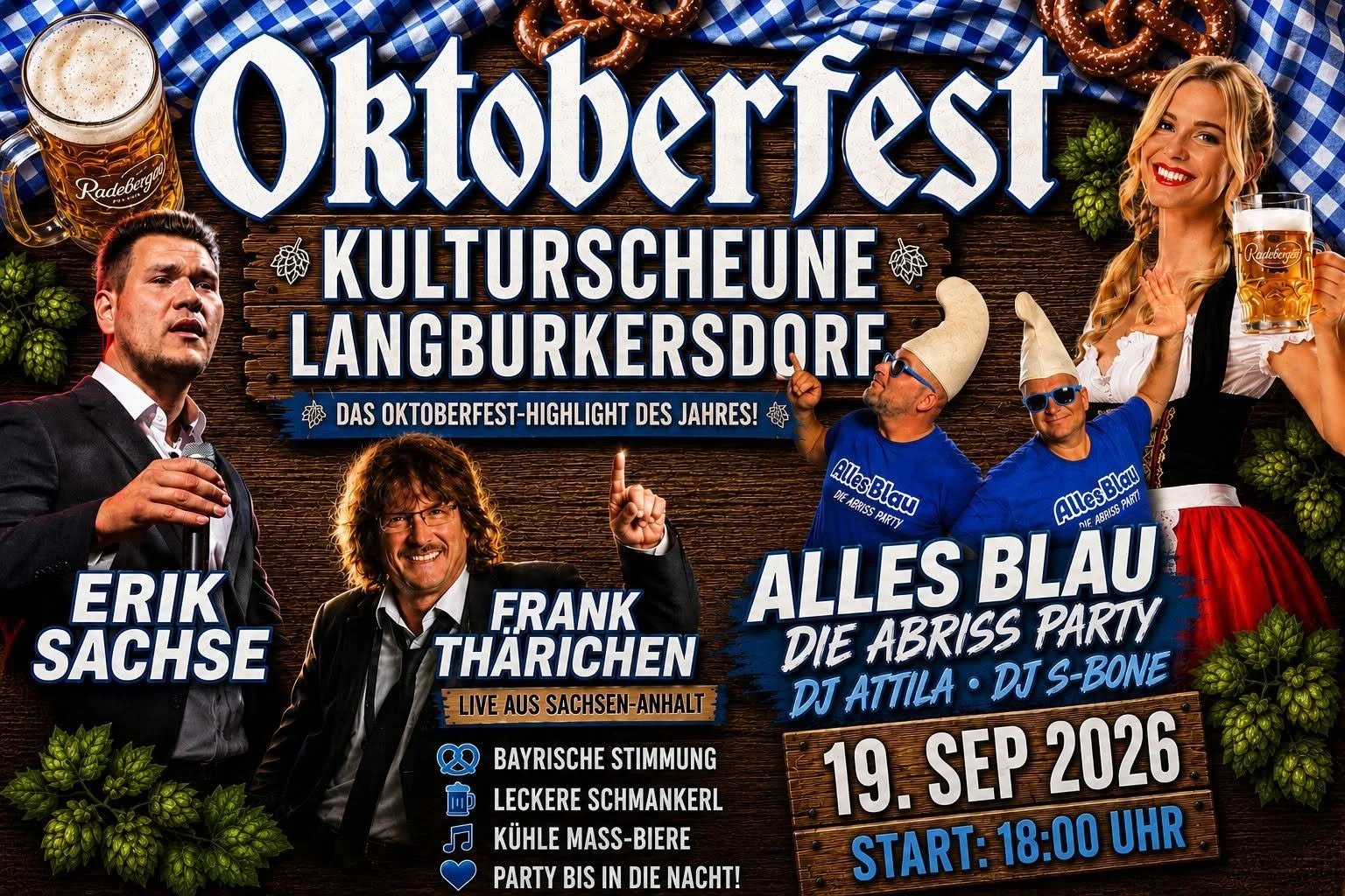 Oktoberfest Kulturscheune Langburkersdorf