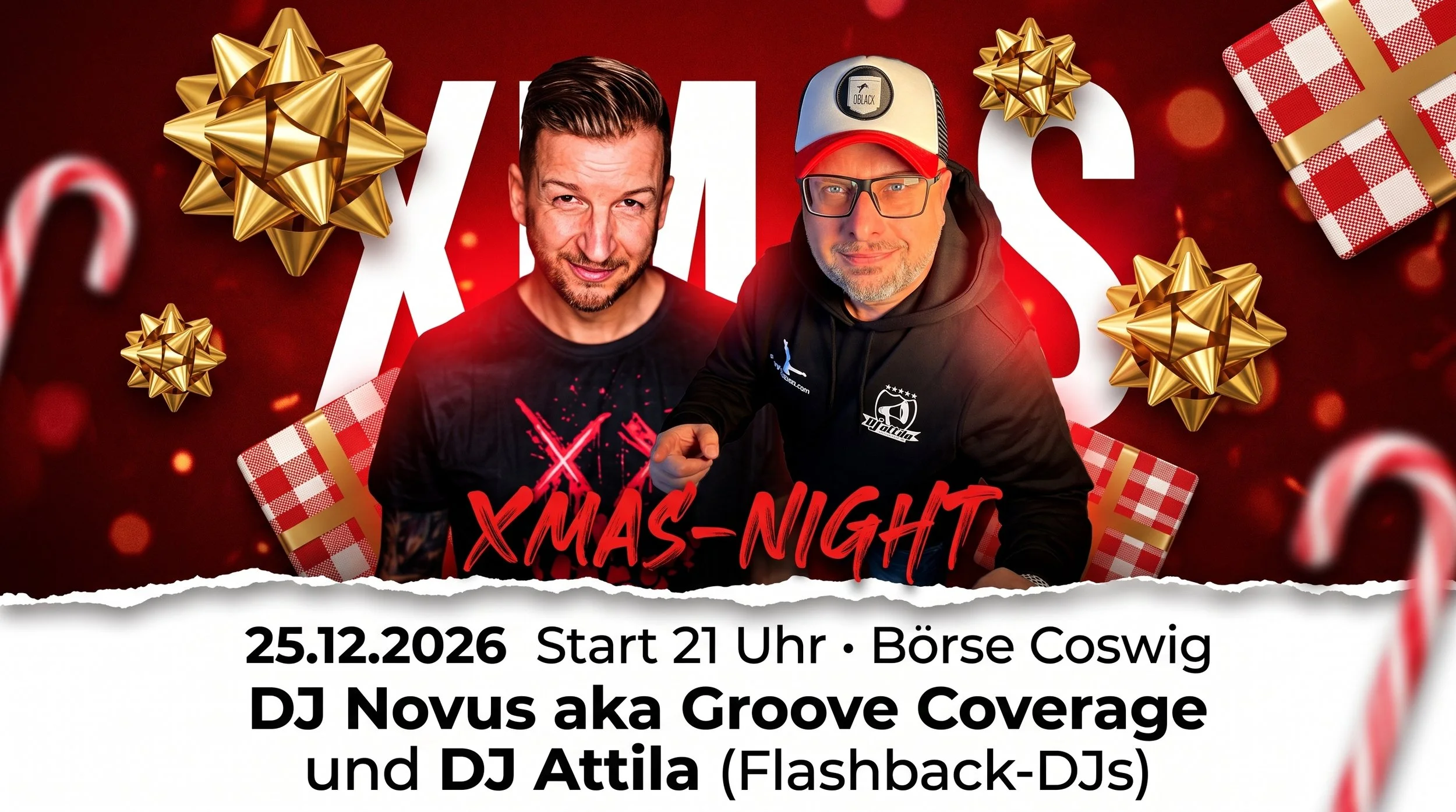 XMAS-Party in der Börse Coswig mit DJ Novus und Dj Attila