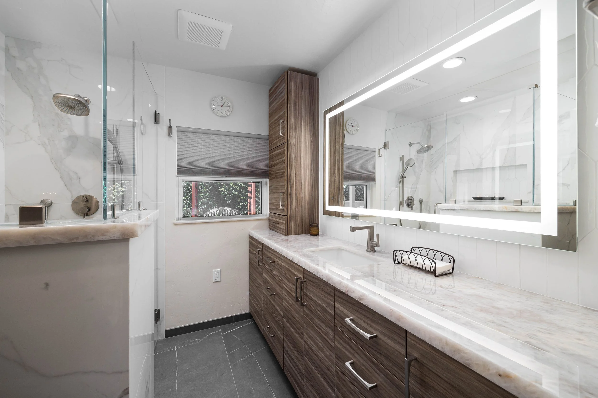 Talmadge Luxuriously Sleek Bathroom Remodel