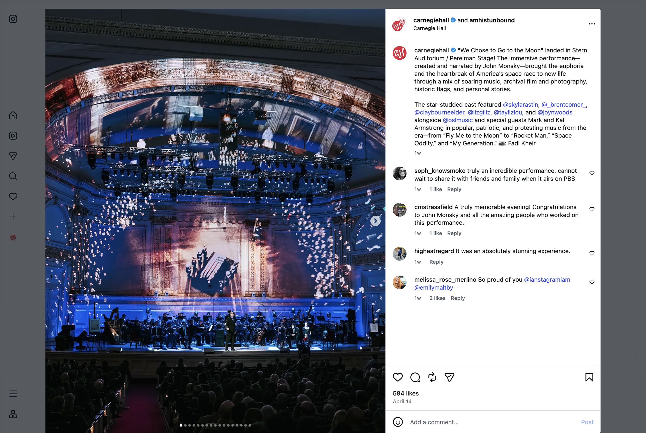 An image of a social media post.